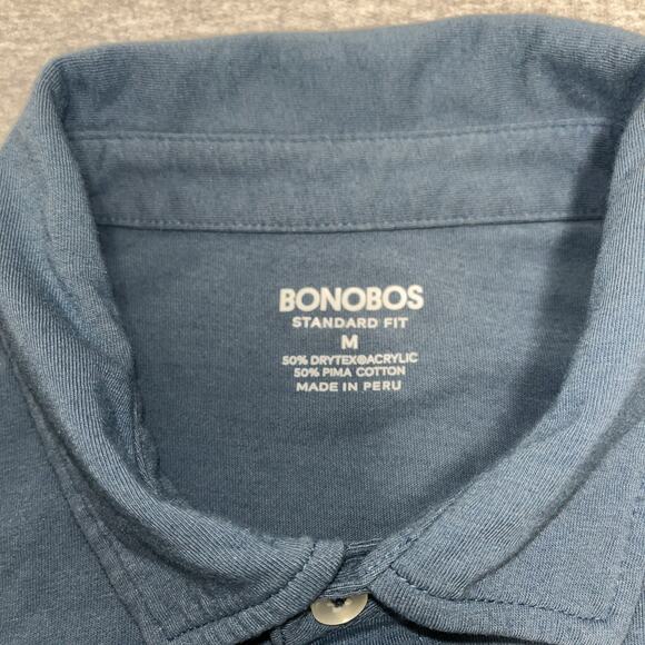 Bonobos Polo Shirt Mens Large Purple Slim Fit Short Sleeve Cotton Linen Blend - Picture 2 of 5